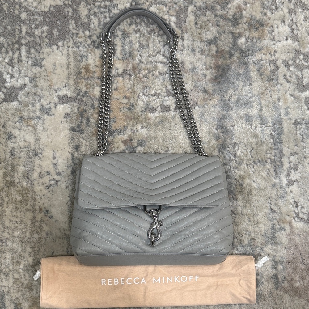 Rebecca Minkoff Grey Edie Shoulder Bag